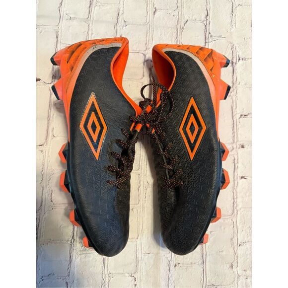 Umbro Men's Size 13 Club 3.0 Soccer Cleats Orange Black Firm Ground Multi Ground - Picture 9 of 10
